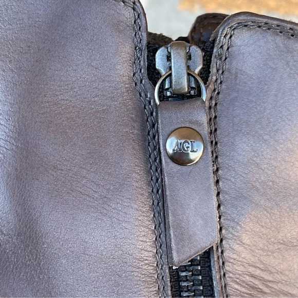 AGL Ella Block Heel Bootie Pewter gray 38.5/8.5 - Picture 9 of 12